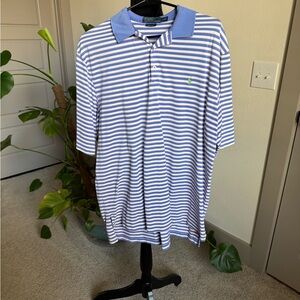Ralph Lauren Blue Striped Men's Polo Shirt